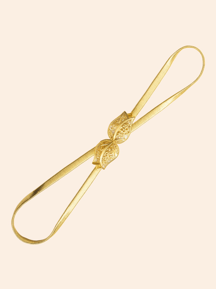 CORREA DELGADA ELASTICA FINA MUJER TULIPAN - DORADO - 2