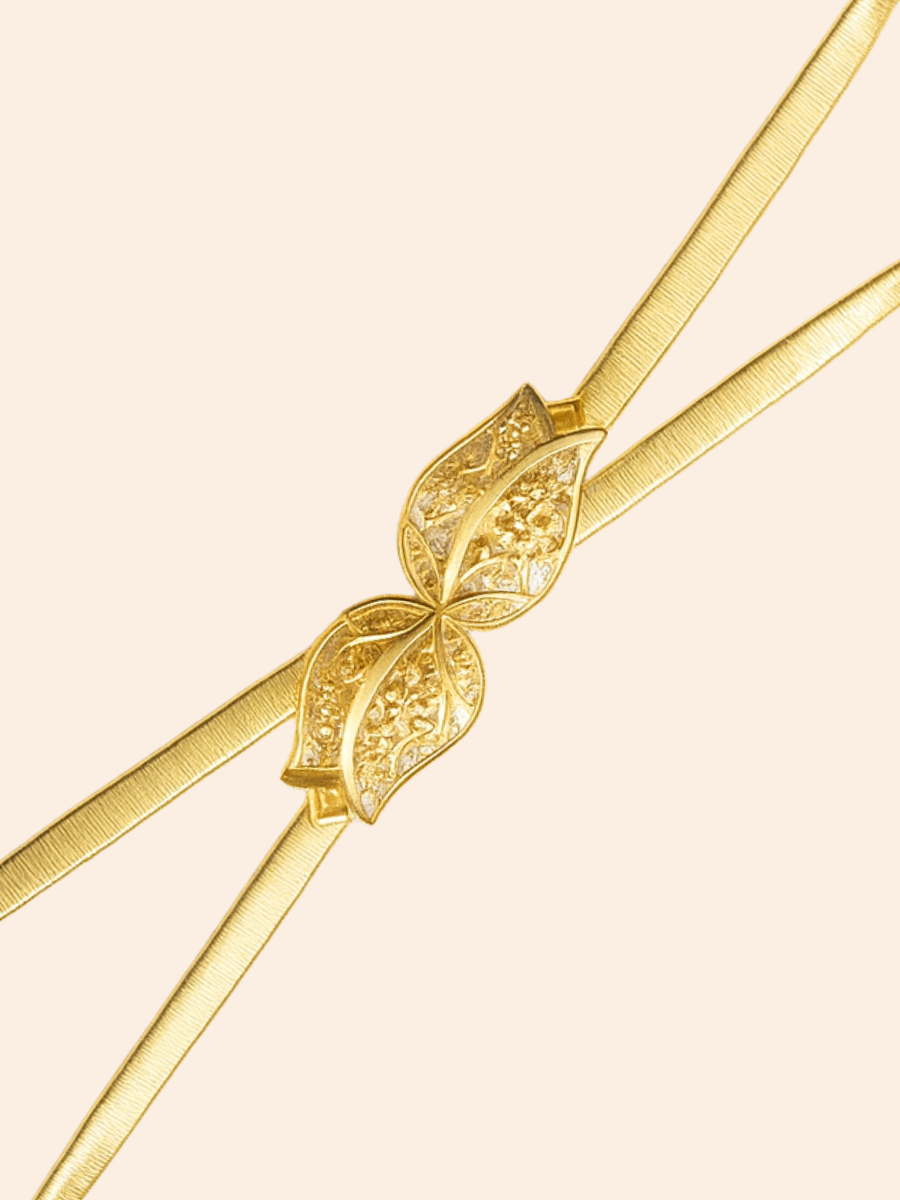 CORREA DELGADA ELASTICA FINA MUJER TULIPAN - DORADO - 3