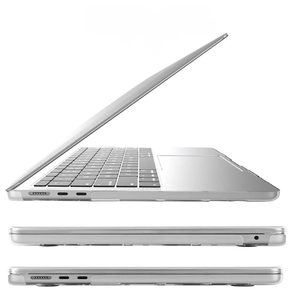FUNDA CASE PARA MACBOOK AIR 13.6 ' M5 A3449 / M4 A3240/ M3 A3113 / M2 A2681 - TRANSPARENTE - 2