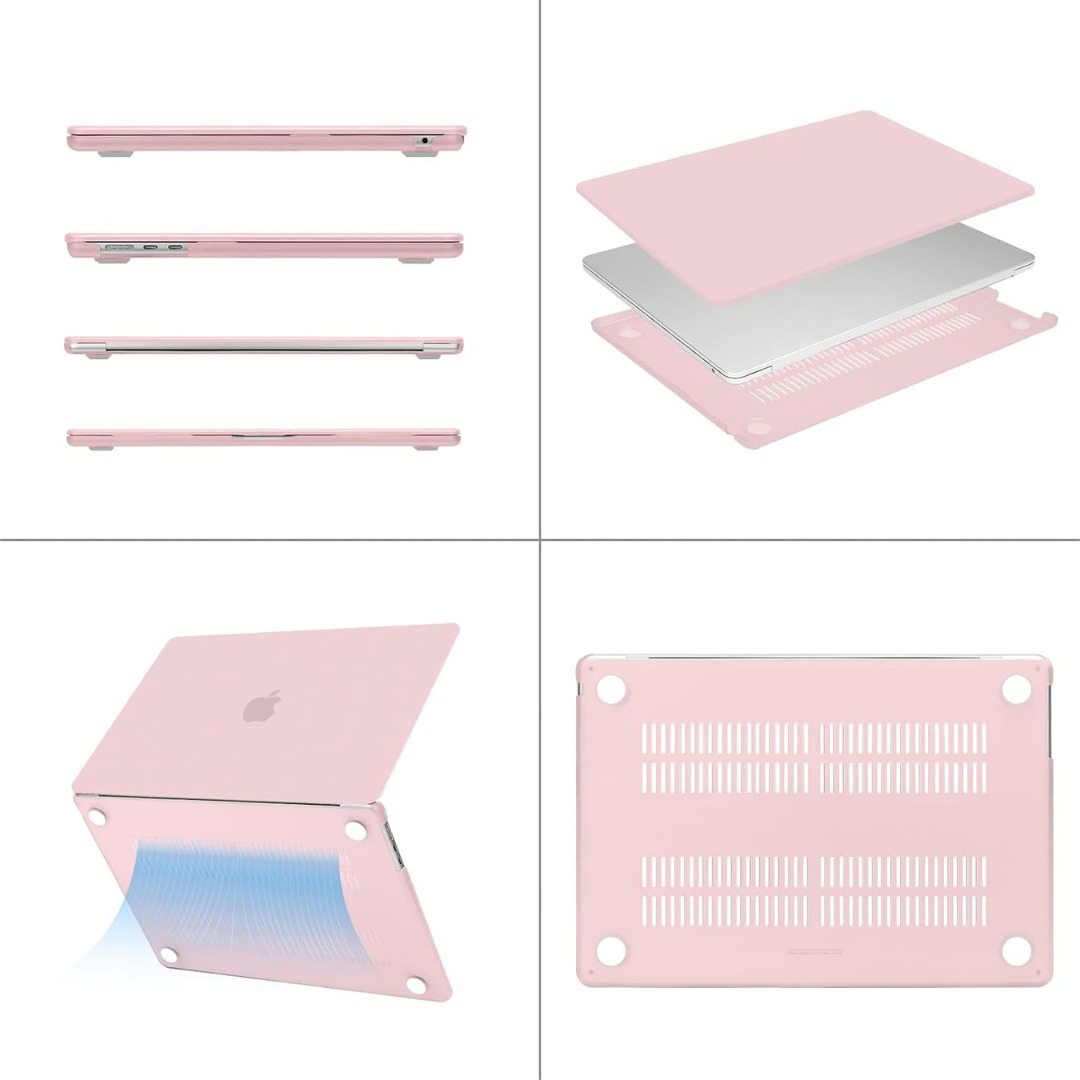 FUNDA CASE PARA MACBOOK AIR 13.6 ' M5 A3449 / M4 A3240/ M3 A3113 / M2 A2681 - ROSADO - 3