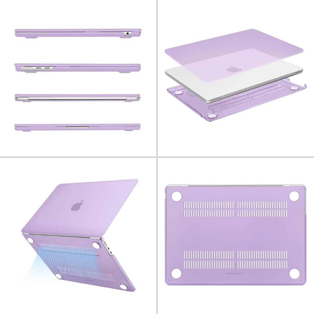 FUNDA CASE PARA MACBOOK AIR 13.6 ' M5 A3449 / M4 A3240/ M3 A3113 / M2 A2681 - MORADO - 2