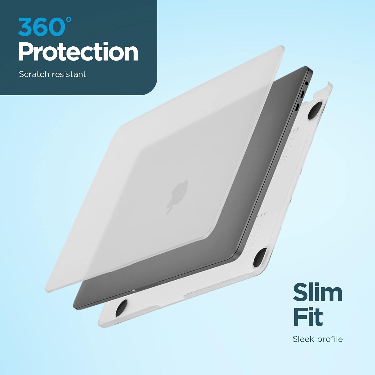 FUNDA CASE PARA MACBOOK AIR 13' M1 A1932 / A2179 / A2337 - BLANCO - 2
