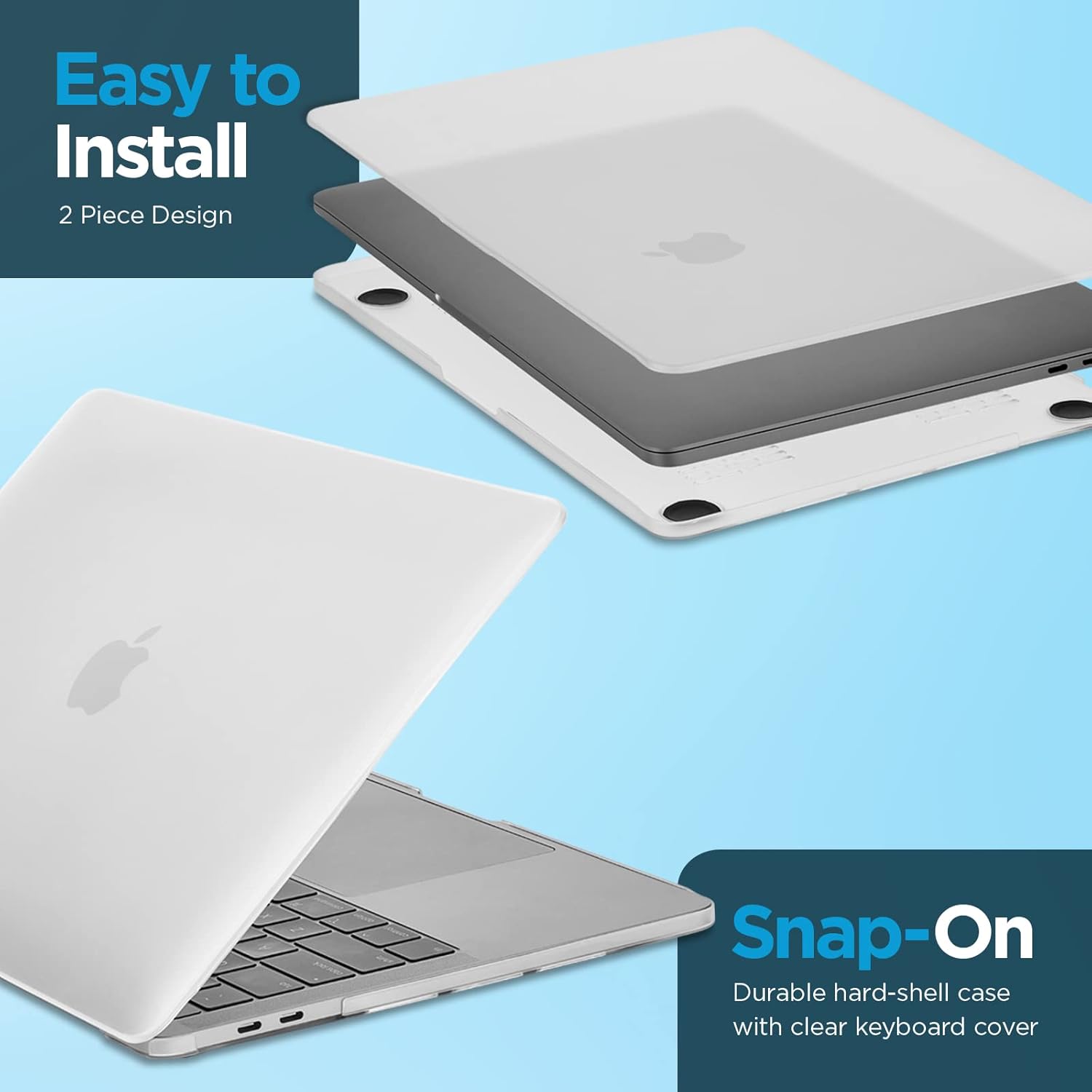 FUNDA CASE PARA MACBOOK AIR 13' M1 A1932 / A2179 / A2337 - BLANCO - 3