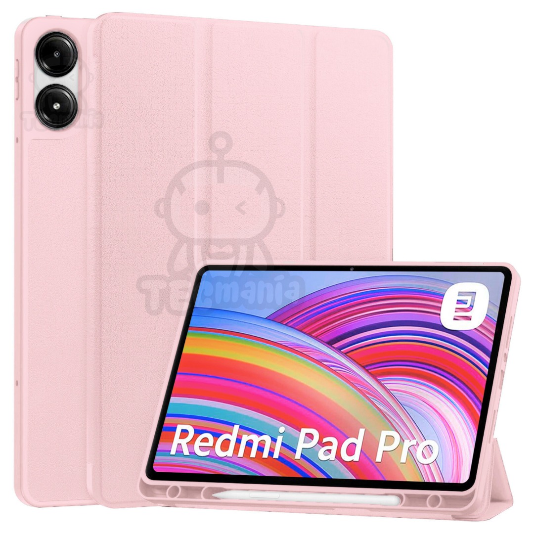 FUNDA SMART CASE PORTAPENCIL PARA REDMI PAD PRO 12 .1' - ROSADO - 1