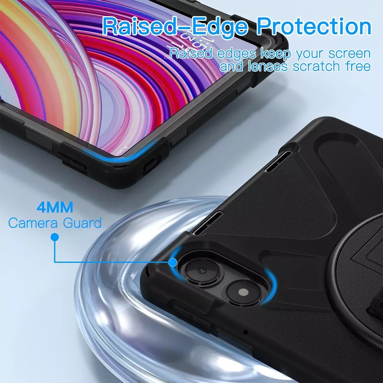FUNDA PROTECTOR ANTIGOLPE ARMOR 360° PARA REDMI PAD PRO 12 .1' - NEGRO - 4