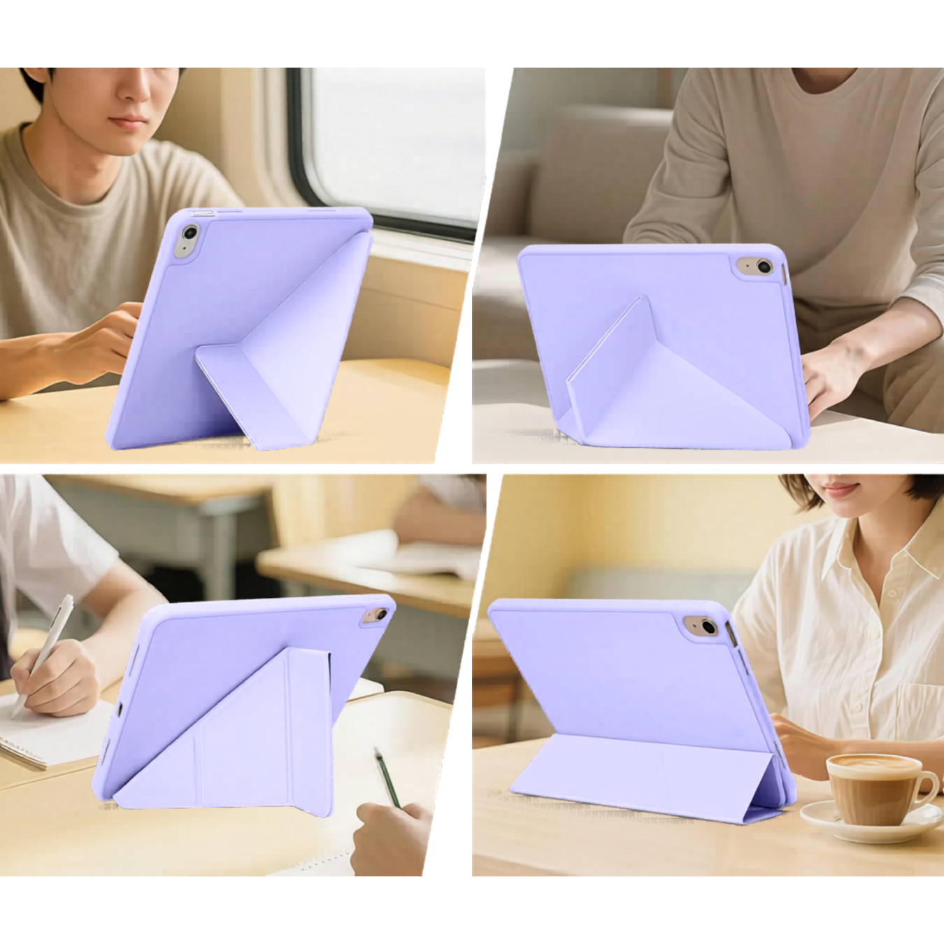 FUNDA SMART CASE PLEGABLE PARA IPAD A16 11TH / IPAD 10TH - LILA - 2