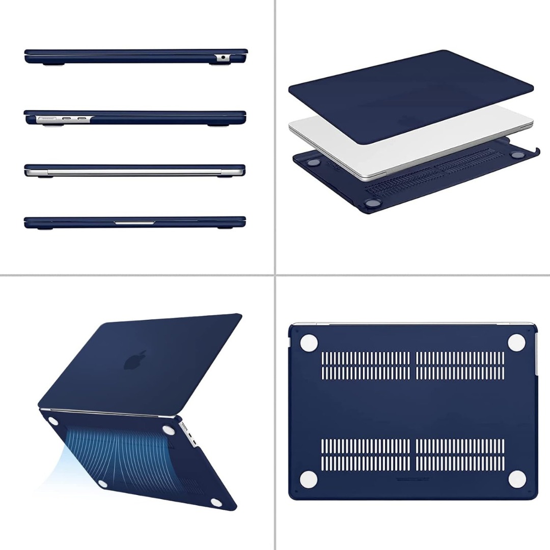 FUNDA CASE PARA MACBOOK AIR 13.6 ' M5 A3449 / M4 A3240/ M3 A3113 / M2 A2681 - AZUL OSCURO - 3