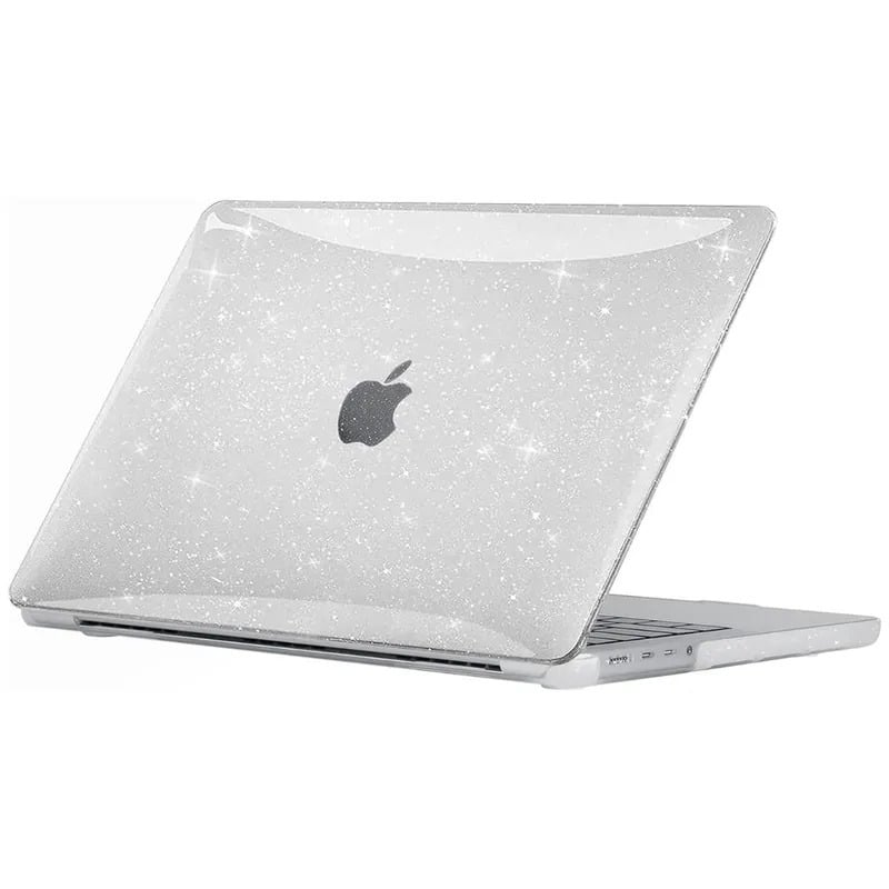 FUNDA CASE PARA MACBOOK AIR 13.6 ' M5 A3449 / M4 A3240/ M3 A3113 / M2 A2681 - TRANSPARENTE ESCARCHADO - 1
