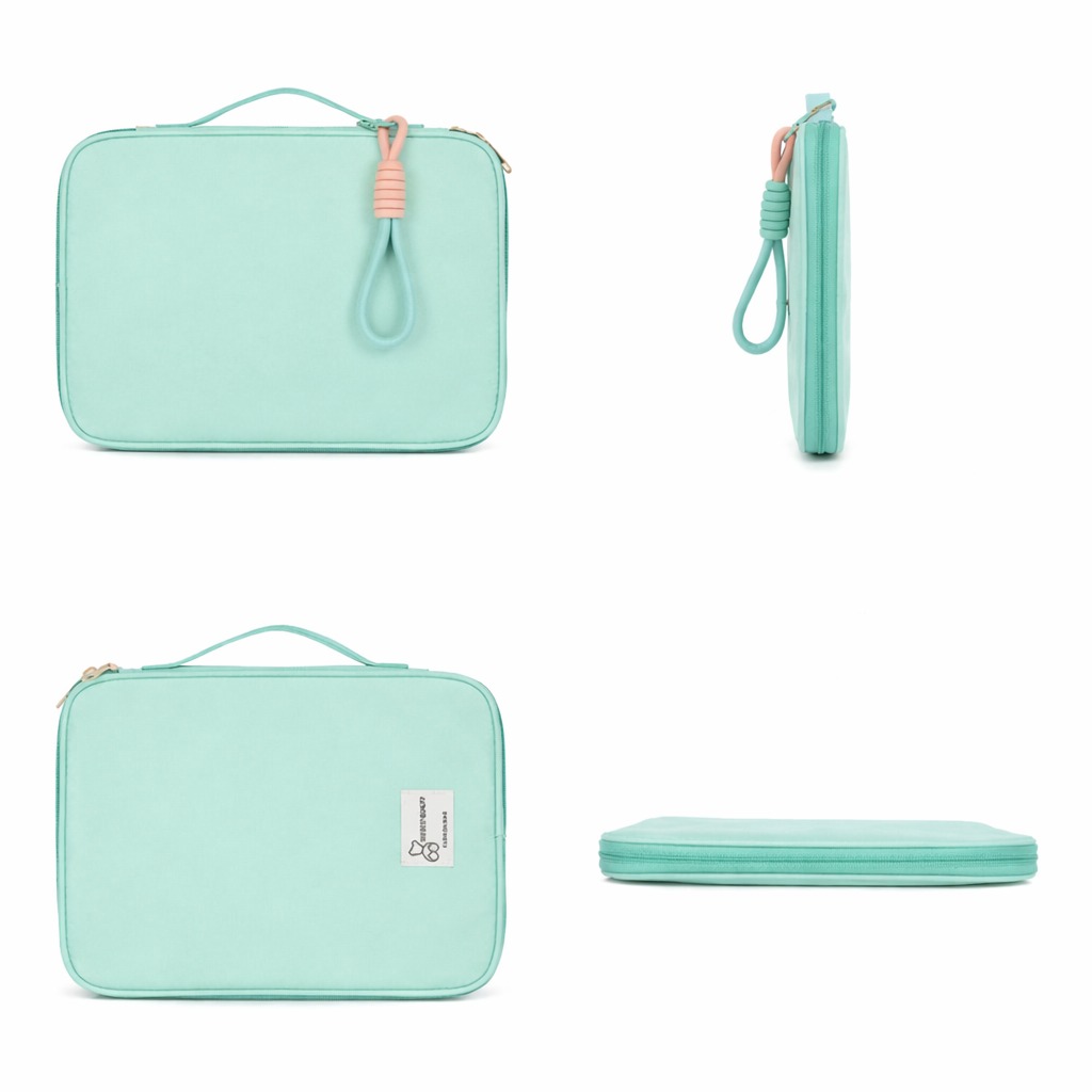 FUNDA ORGANIZADORA CORREA PARA TABLET / IPAD Y ACCESORIOS 11 PULGADAS - VERDE - 2
