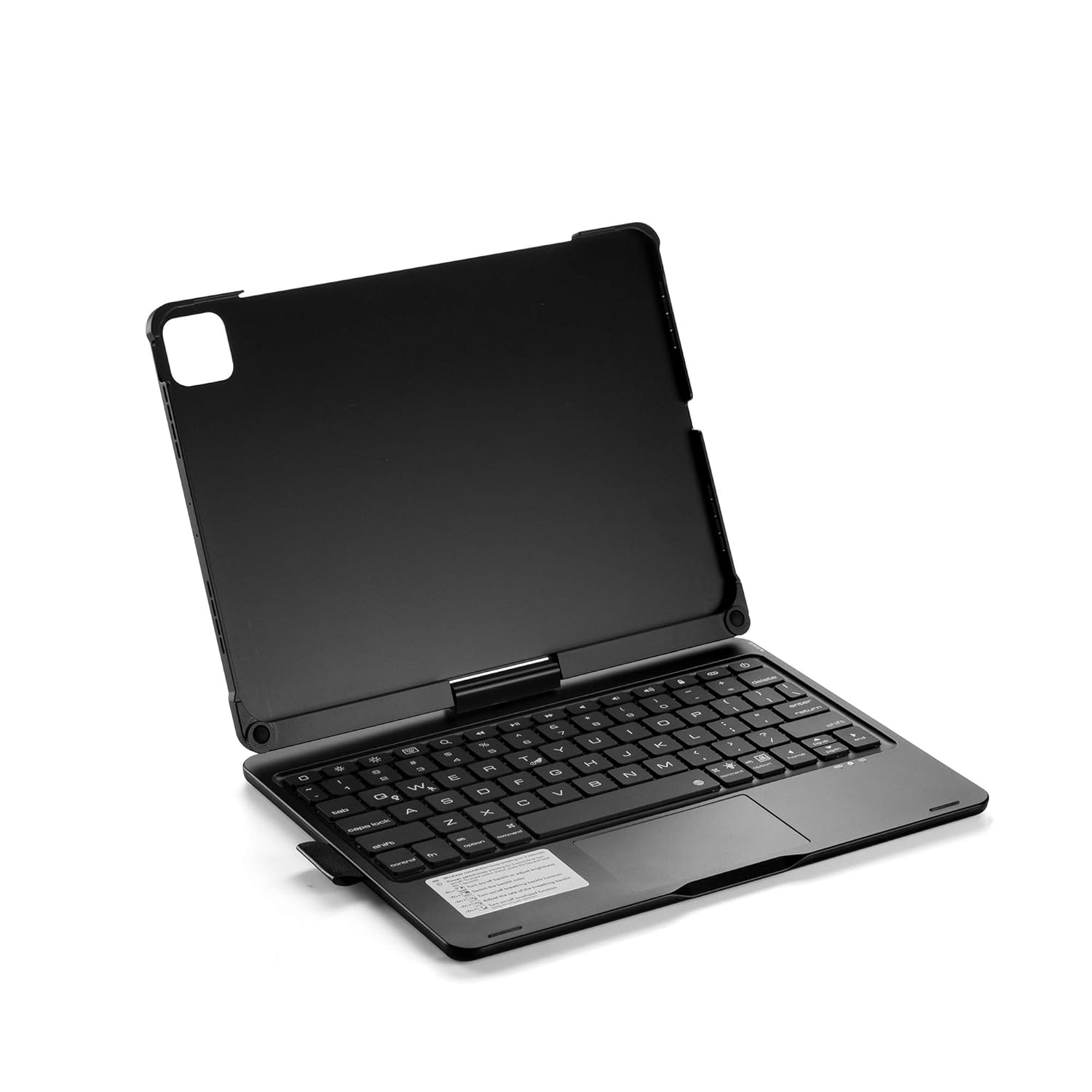 FUNDA CON TECLADO RGB BLUETOOTH ROTATIVO 360° PARA IPAD AIR 11 M4 M3 M2 - NEGRO - 8