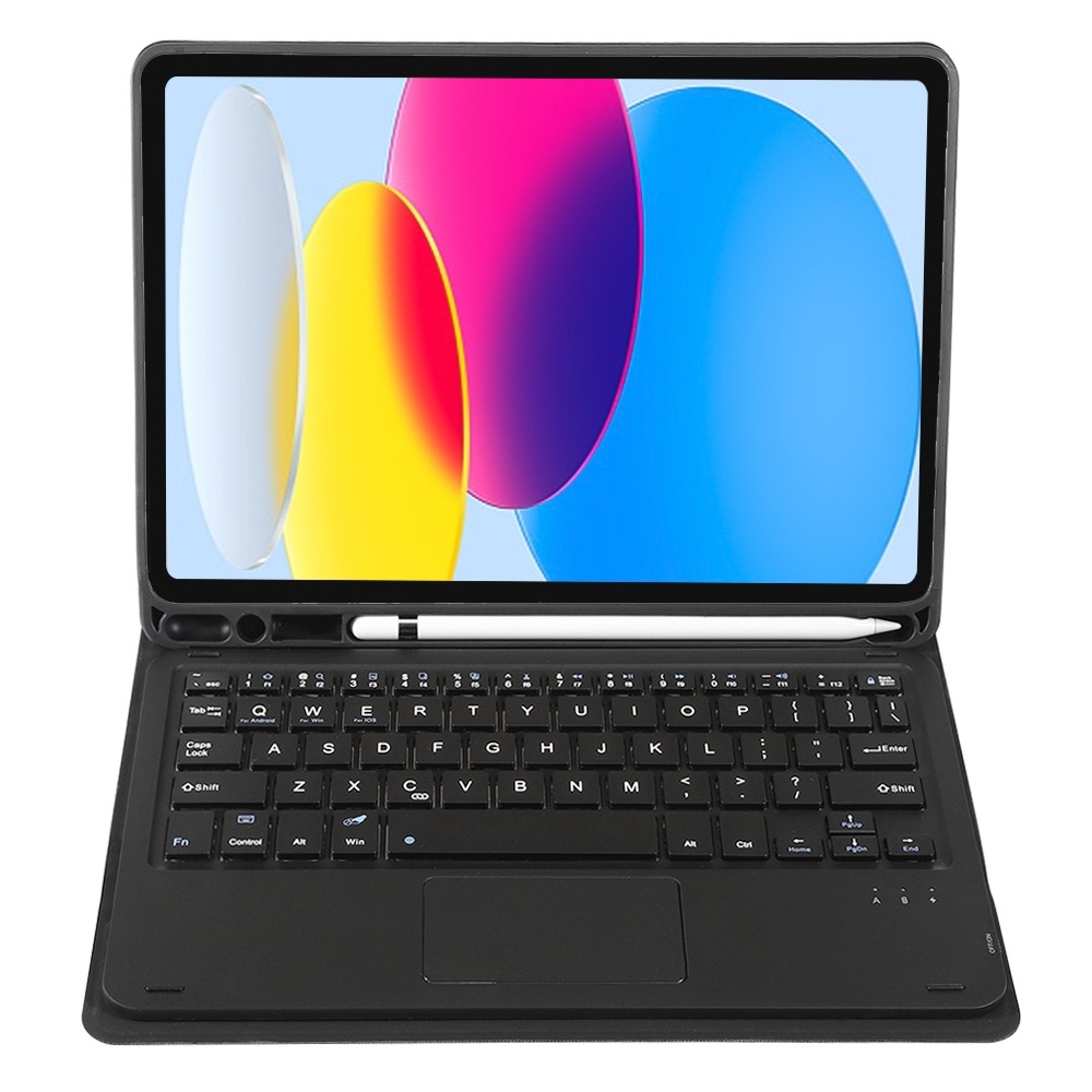 FUNDA CON TECLADO BLUETOOTH TOUCHPAD PARA IPAD A16 11TH / IPAD 10TH - AZUL - 2