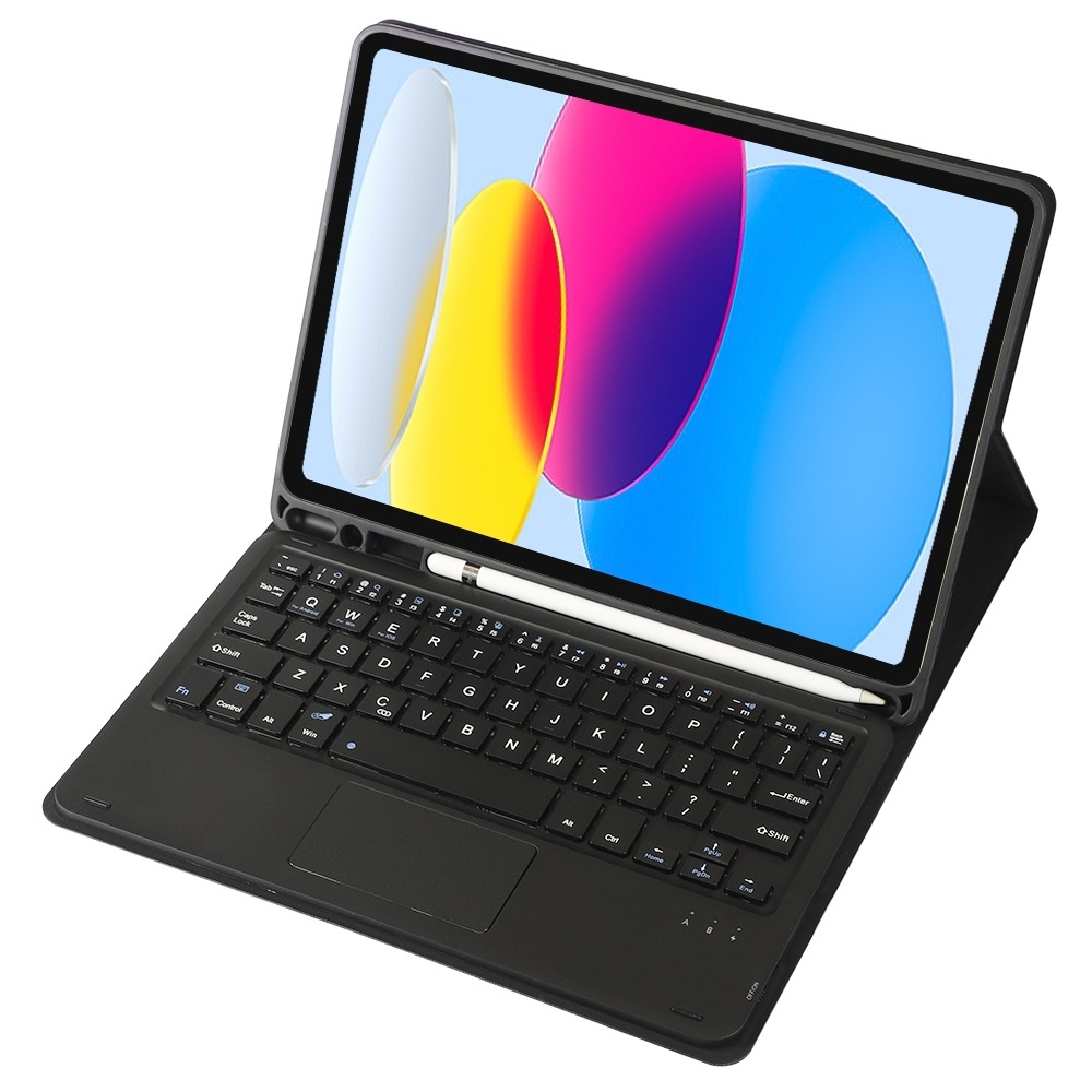 FUNDA CON TECLADO BLUETOOTH TOUCHPAD PARA IPAD A16 11TH / IPAD 10TH - AZUL - 3