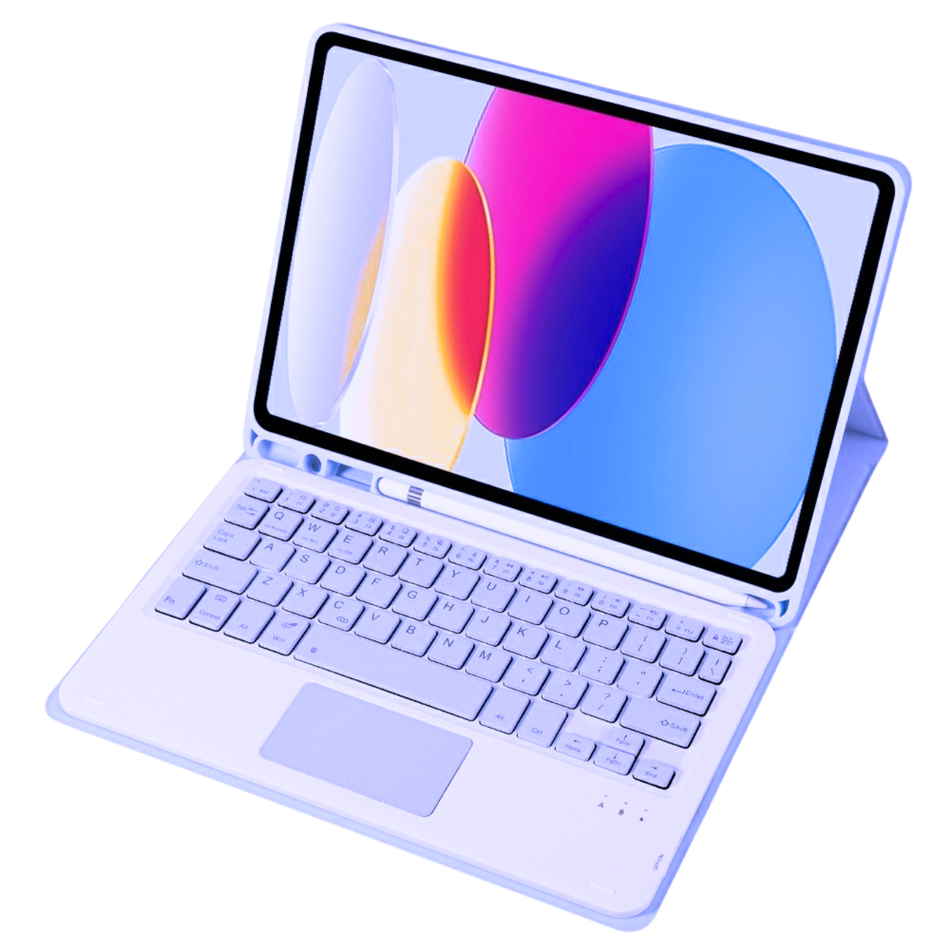 FUNDA CON TECLADO BLUETOOTH TOUCHPAD PARA IPAD A16 11TH  IPAD 10TH - LILA - 3