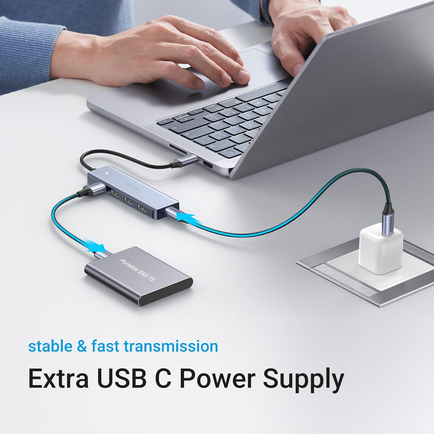 UGREEN ADAPTADOR HUB TIPO C 4PUERTOS USB A 3.0 CM219 / 70336 - 4