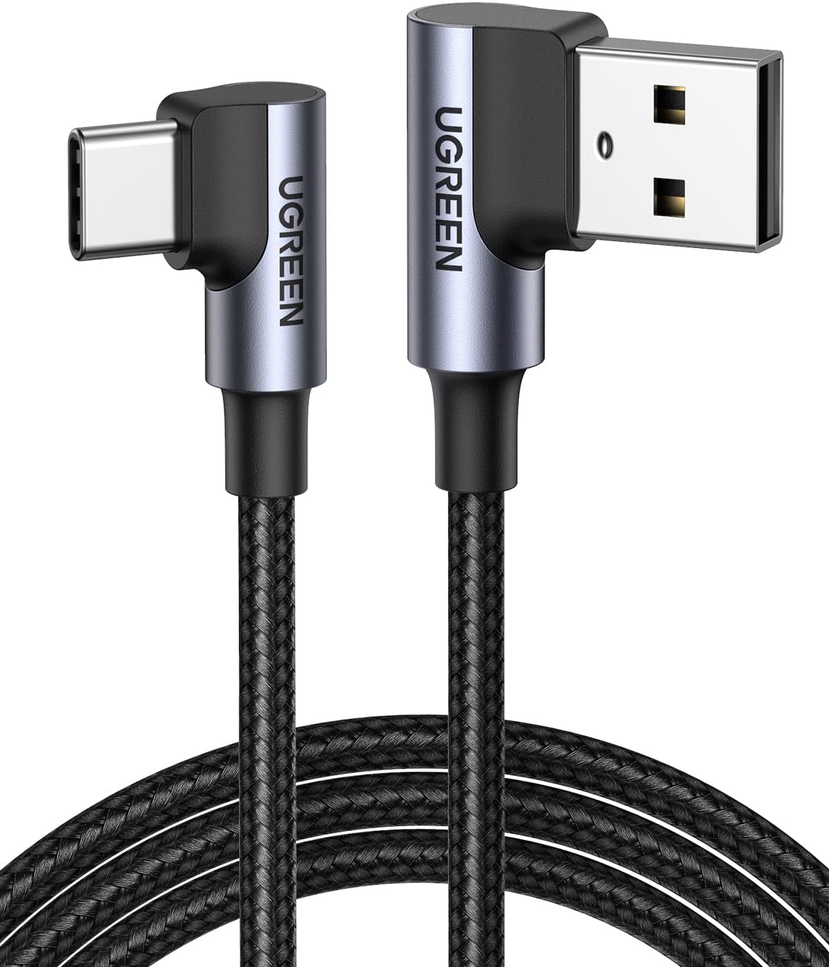 UGREEN CABLE CARGA RÁPIDA 1M USB A A USB C 90 GRADOS US176 20856 - 1