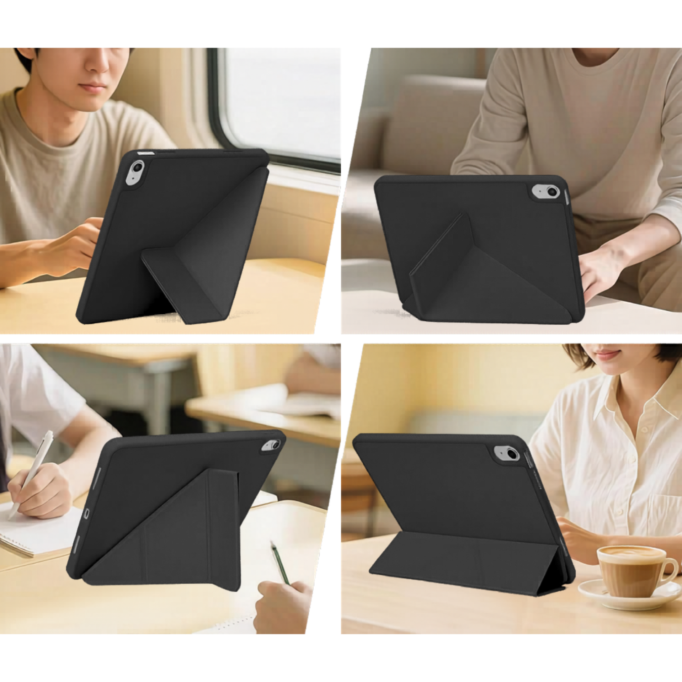 FUNDA SMART CASE PLEGABLE PARA SAMSUNG S10 LITE  S10 FE  S10 - NEGRO - 3