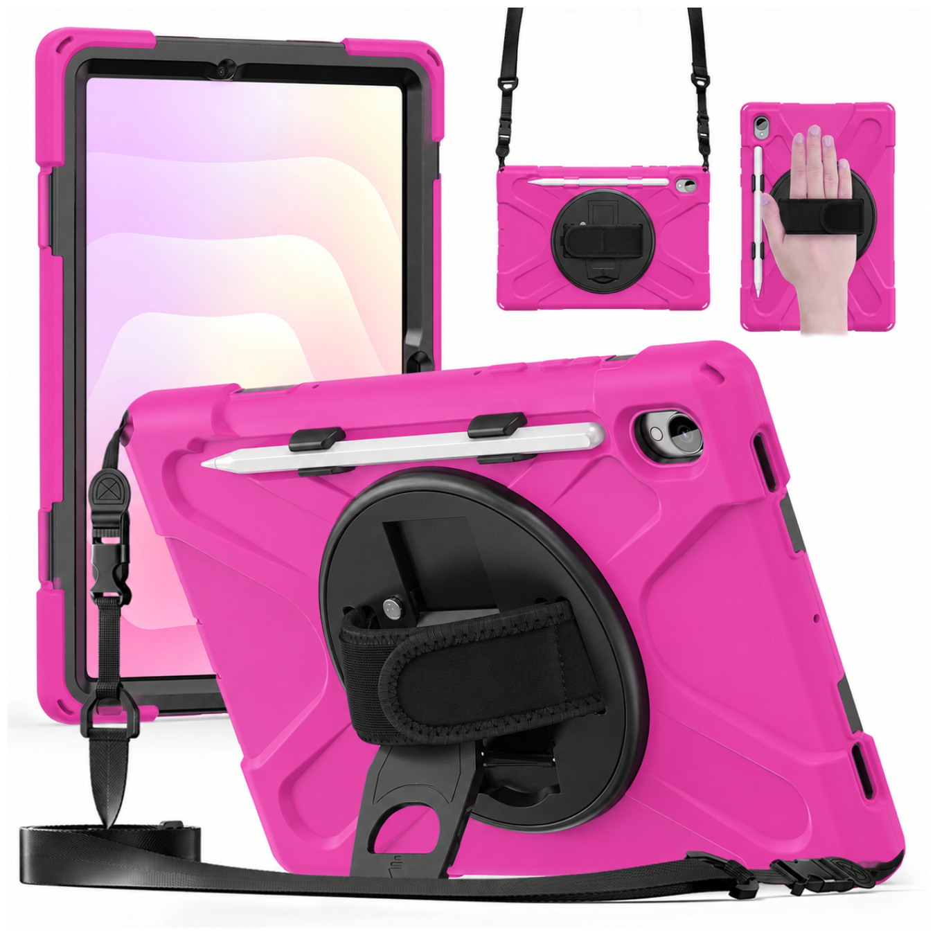 FUNDA ANTIGOLPE ARMOR CORREA 360° PARA SAMSUNG TAB S11 - FUCSIA - 1