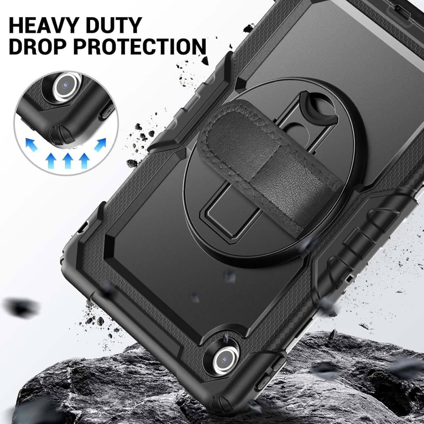 FUNDA ANTIGOLPE ARMOR CORREA 360° PARA LENOVO TAB 10. 1' TB-311 NEGRO - 3