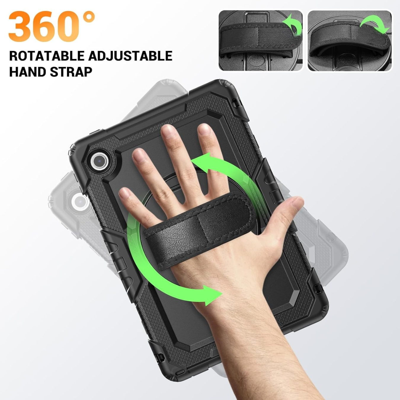 FUNDA ANTIGOLPE ARMOR CORREA 360° PARA LENOVO TAB 10. 1' TB-311 NEGRO - 5