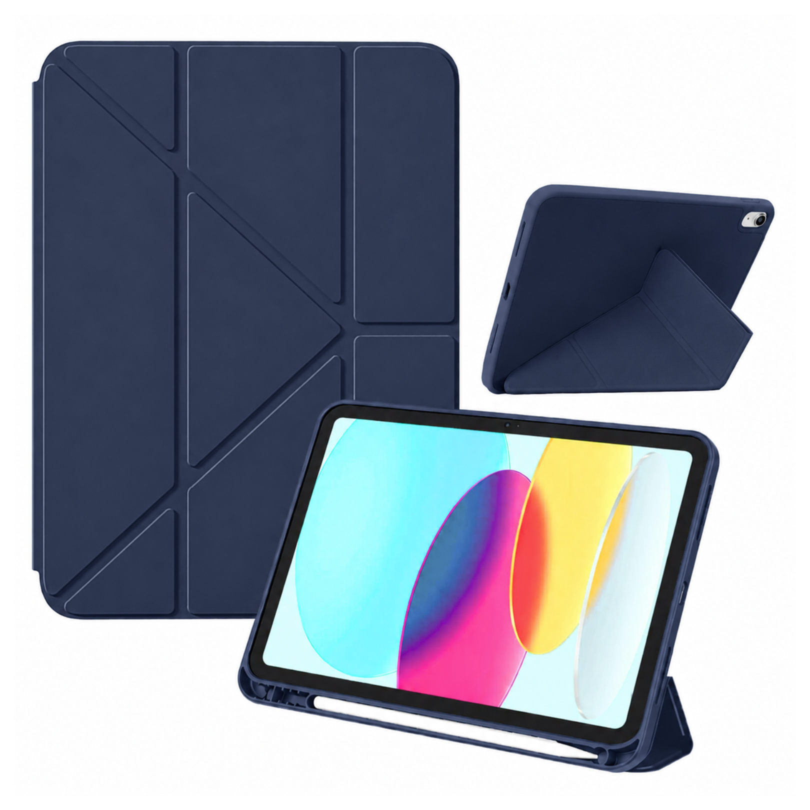 FUNDA SMART CASE PLEGABLE PARA IPAD A16 11TH  IPAD 10TH - AZUL - 1
