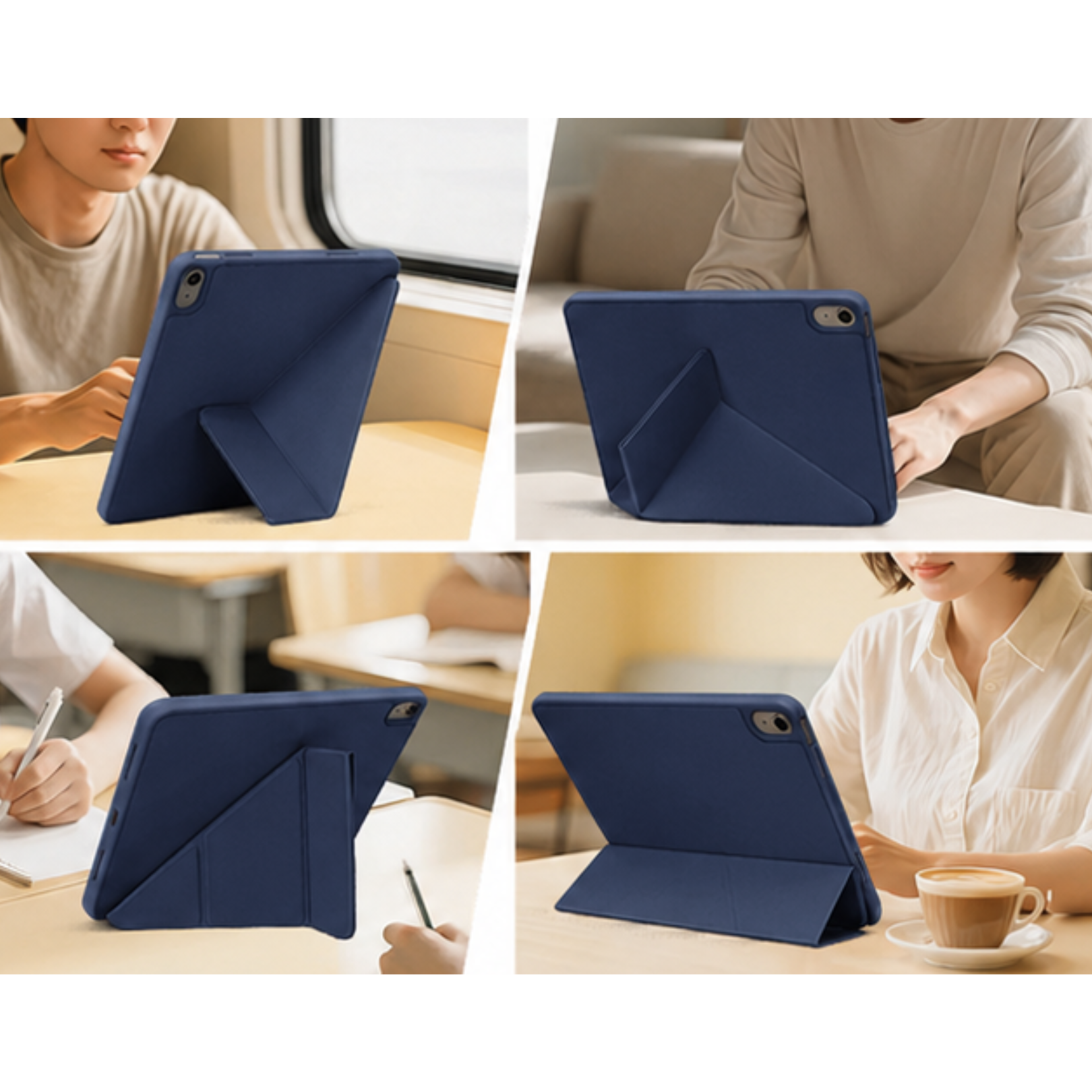 FUNDA SMART CASE PLEGABLE PARA IPAD A16 11TH  IPAD 10TH - AZUL - 2