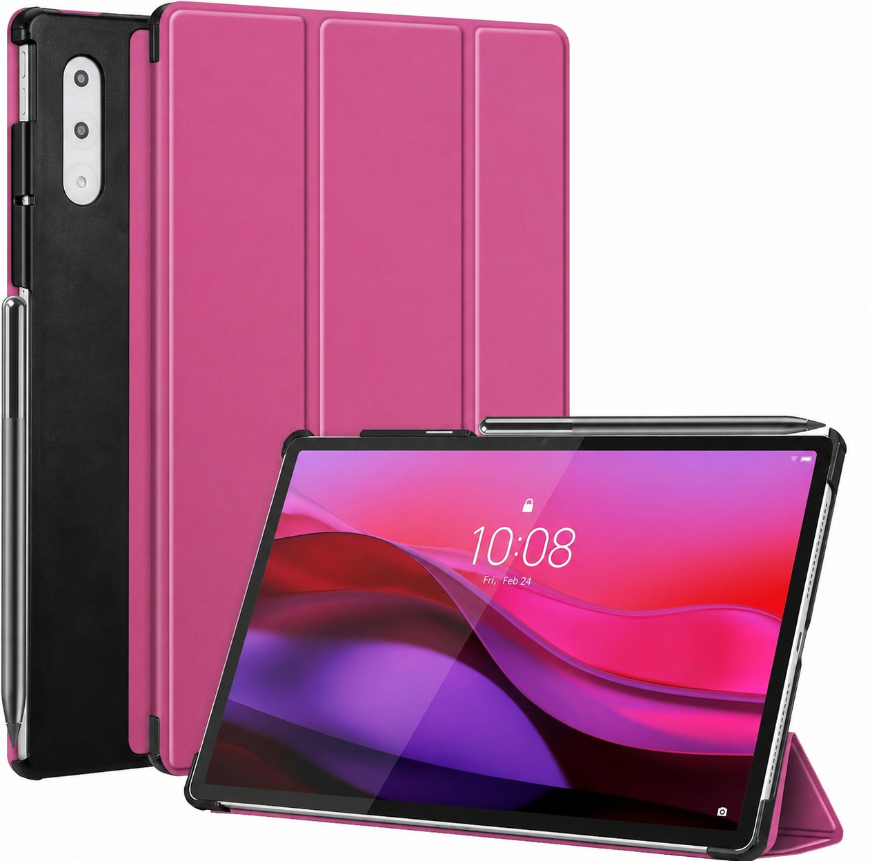 FUNDA PROTECTOR IMANTADO PARA LENOVO YOGA TAB PLUS 12. 7 - FUCSIA - 1