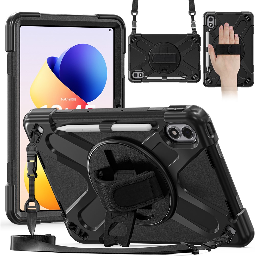 FUNDA PROTECTOR ANTIGOLPE ARMOR 360° PARA REDMI PAD 2 PRO 12 .1' - NEGRO - 1