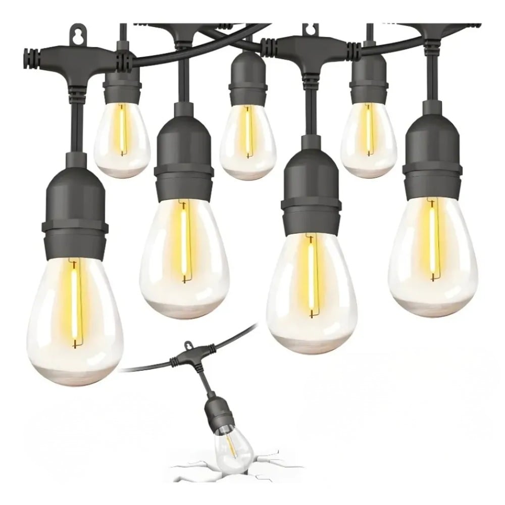 GUIRNALDA LED 20 FOCOS 10 METROS EXTERIOR IMPERMEABLE AMARILLO - 1