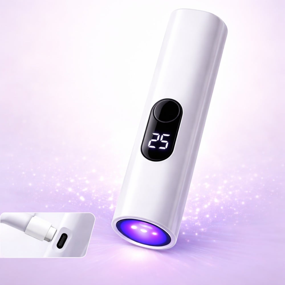 MINI LINTERNAUV PARA UÑAS GEL SUPERFIRE S6 3W RECARGABLE USB BLANCO USB - 1