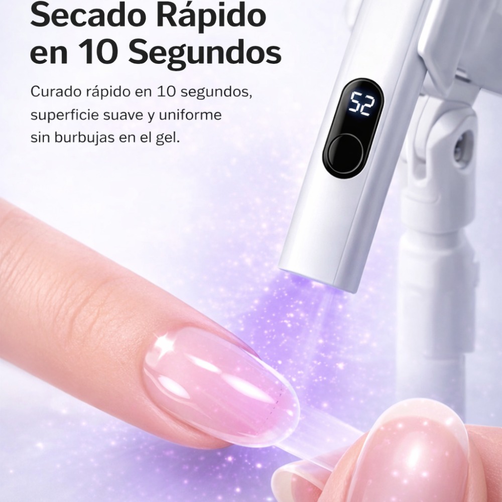 MINI LINTERNAUV PARA UÑAS GEL SUPERFIRE S6 3W RECARGABLE USB BLANCO USB - 2