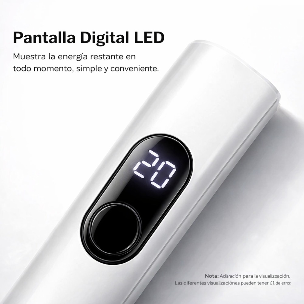MINI LINTERNAUV PARA UÑAS GEL SUPERFIRE S6 3W RECARGABLE USB BLANCO USB - 7