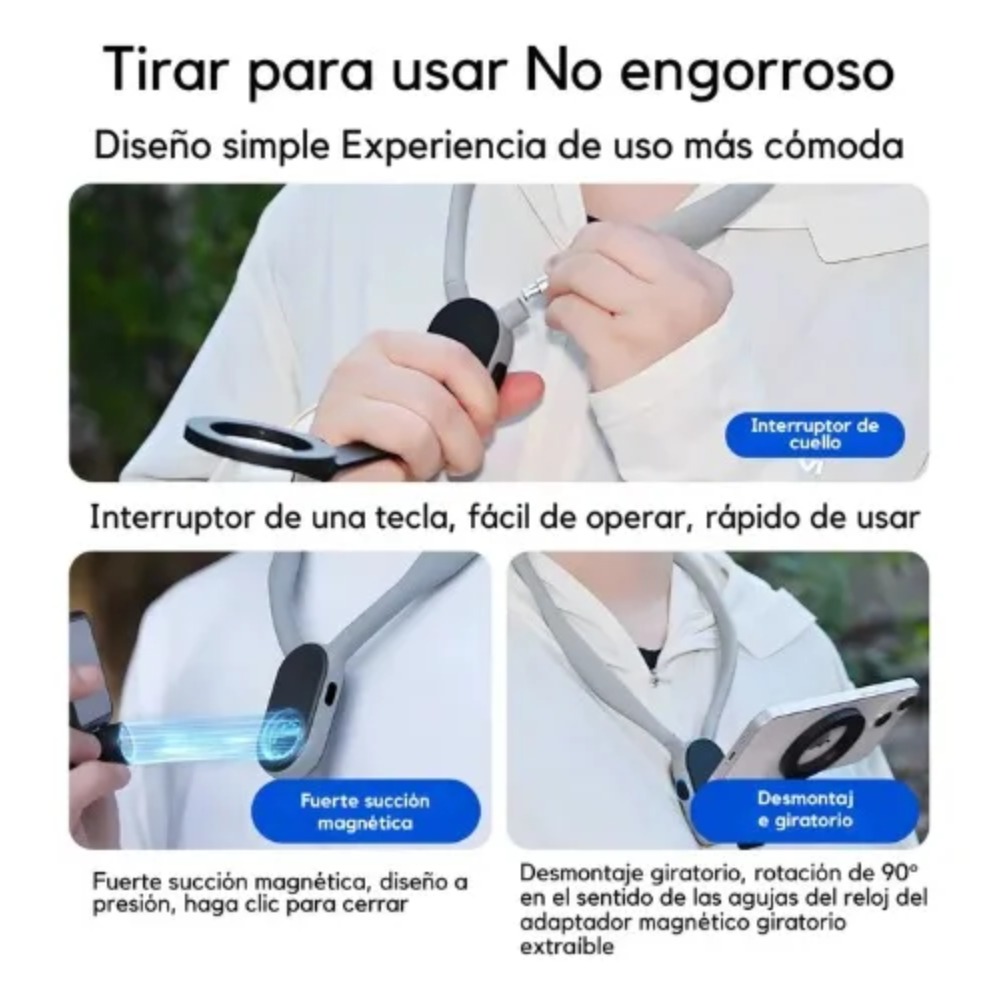 SOPORTE MAGNÉTICO DE CUELLO POV MANOS LIBRES IPHONE ANDROID - 2