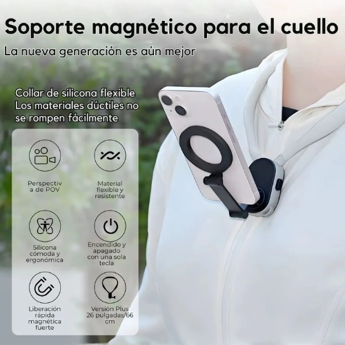 SOPORTE MAGNÉTICO DE CUELLO POV MANOS LIBRES IPHONE ANDROID - 7