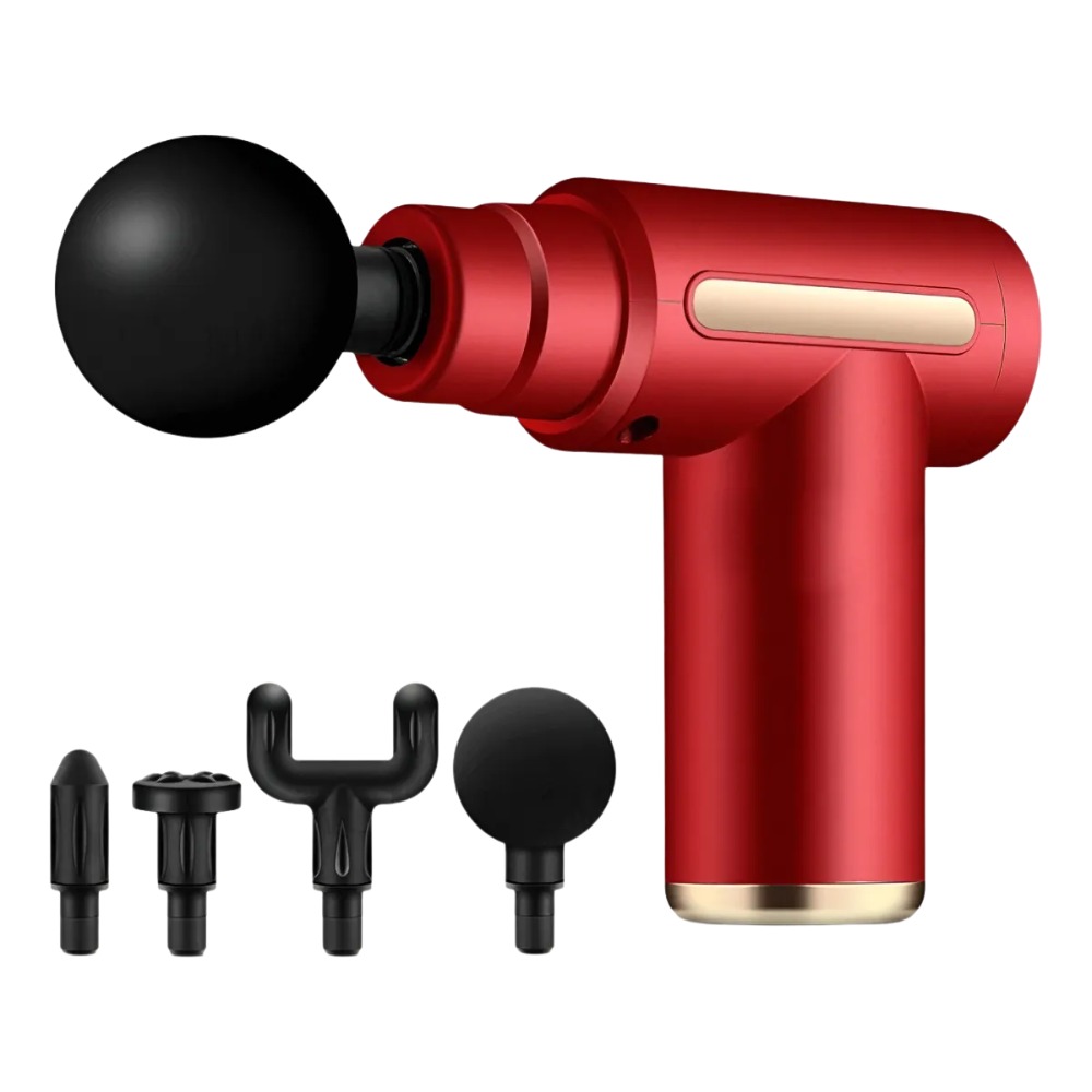 PISTOLA DE MASAJE MUSCULAR PARA RELAJAR ALIVIAR EL DOLOR ROJO - 1