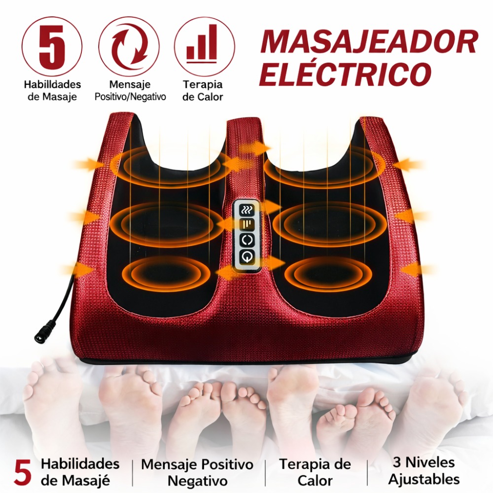 MASAJEADOR ELÉCTRICO DE PIES ESTIMULA CIRCULACIÓN Y RELAJACIÓN - 5