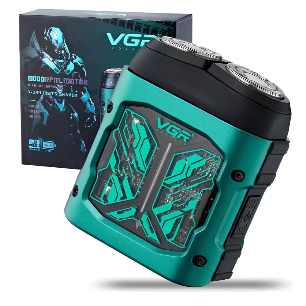AFEITADORA ELÉCTRICA VGR V-344 ROTATIVA PROFESIONAL USB-C - 1