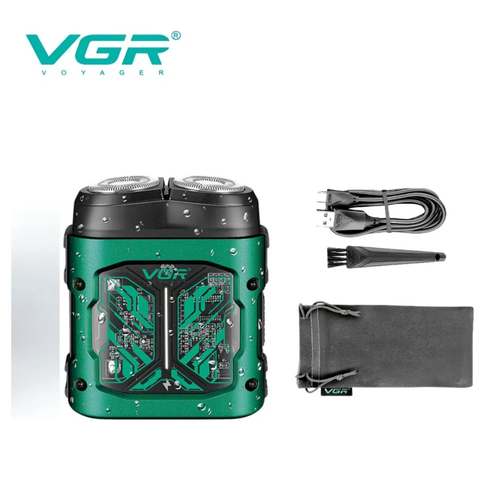 AFEITADORA ELÉCTRICA VGR V-344 ROTATIVA PROFESIONAL USB-C - 4