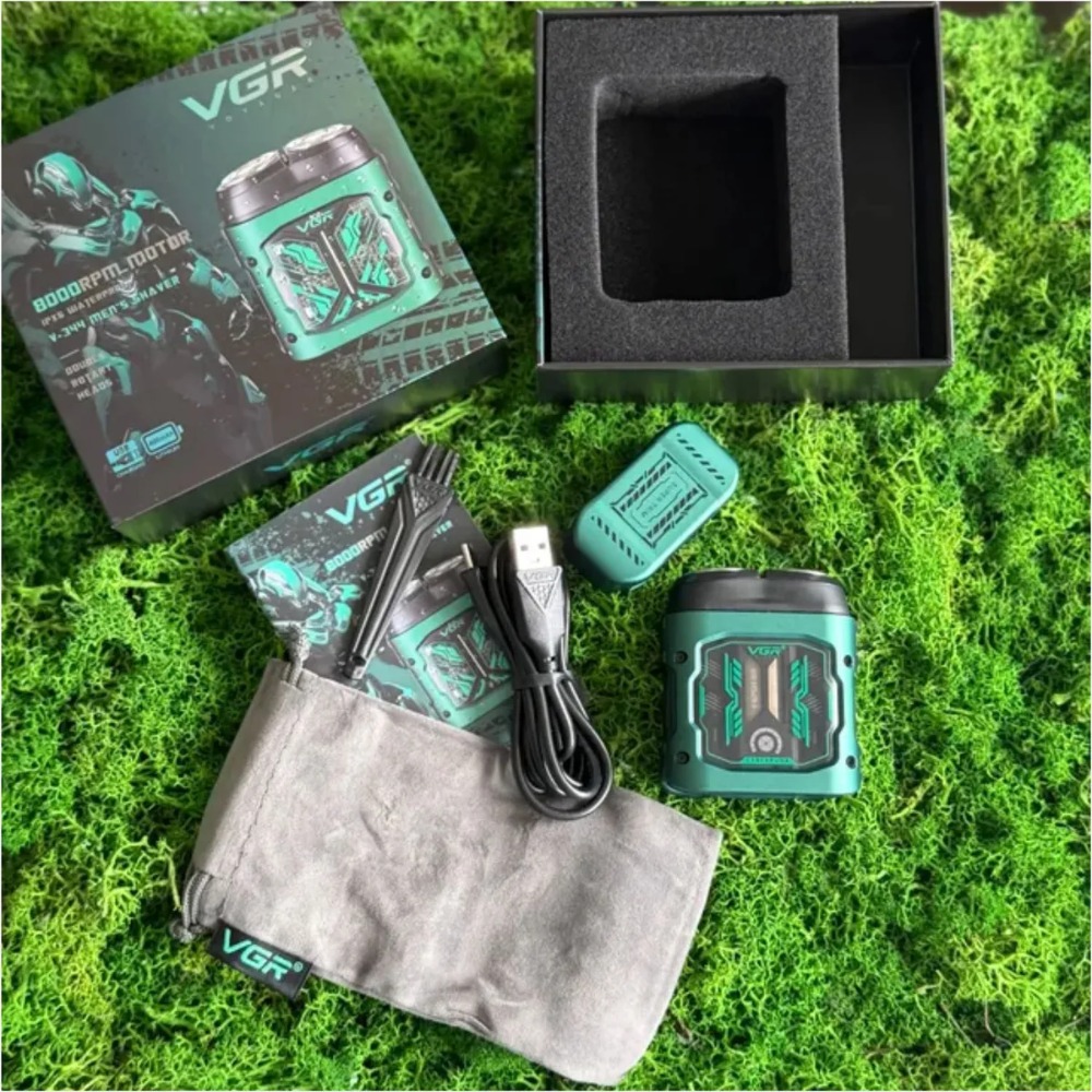 AFEITADORA ELÉCTRICA VGR V-344 ROTATIVA PROFESIONAL USB-C - 5