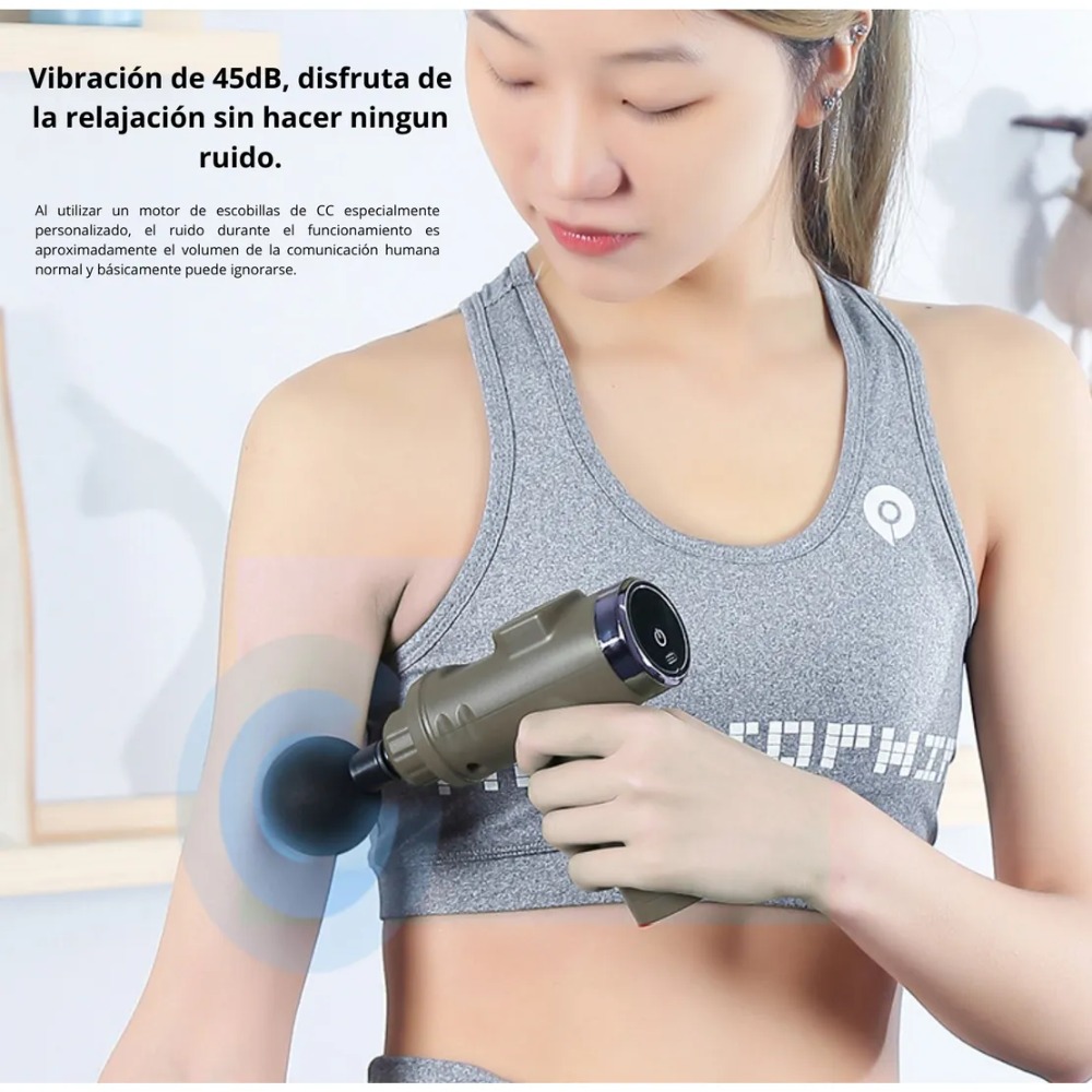 MASAJEADOR MUSCULAR DE PISTOLA DE 20 VELOCIDADES DIGITAL - 4
