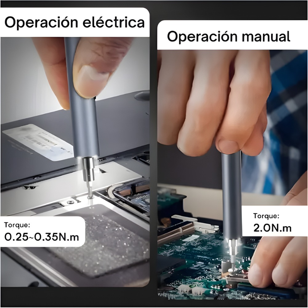 MINI DESTORNILLADOR ELÉCTRICO PROFESIONAL PORTÁTIL ACCESORIO - 5