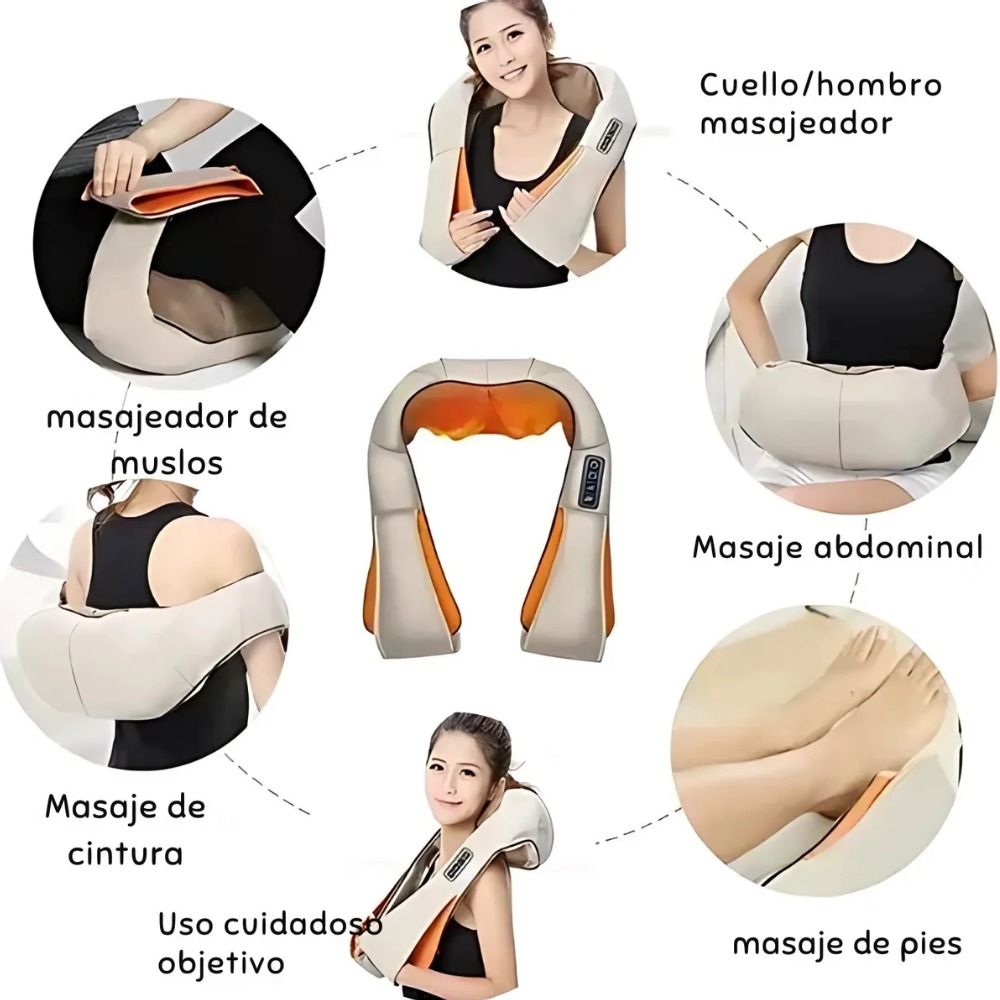 MASAJEADOR ELÉCTRICO CUELLO ESPALDA HOMBROS - 4