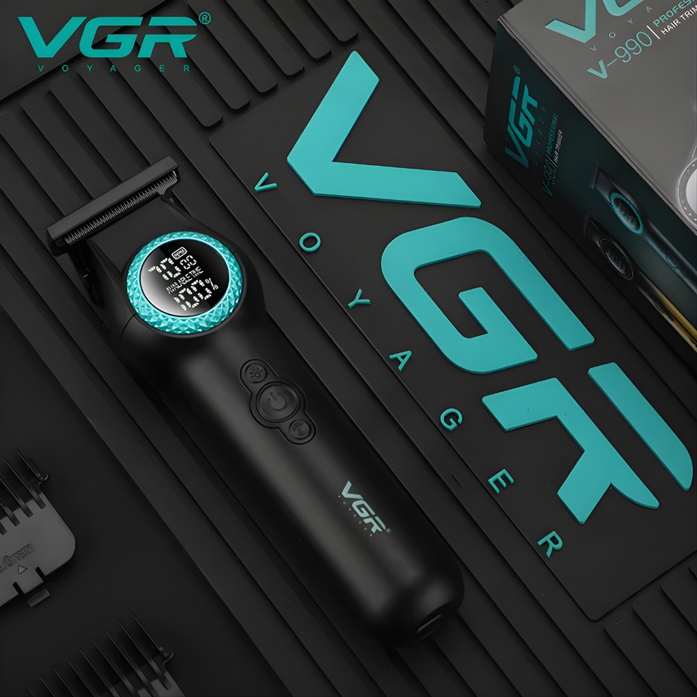 MÁQUINA TRIMMER PROFESIONAL VGR V-990 LUZ LED TURBO 8000RPM - 6