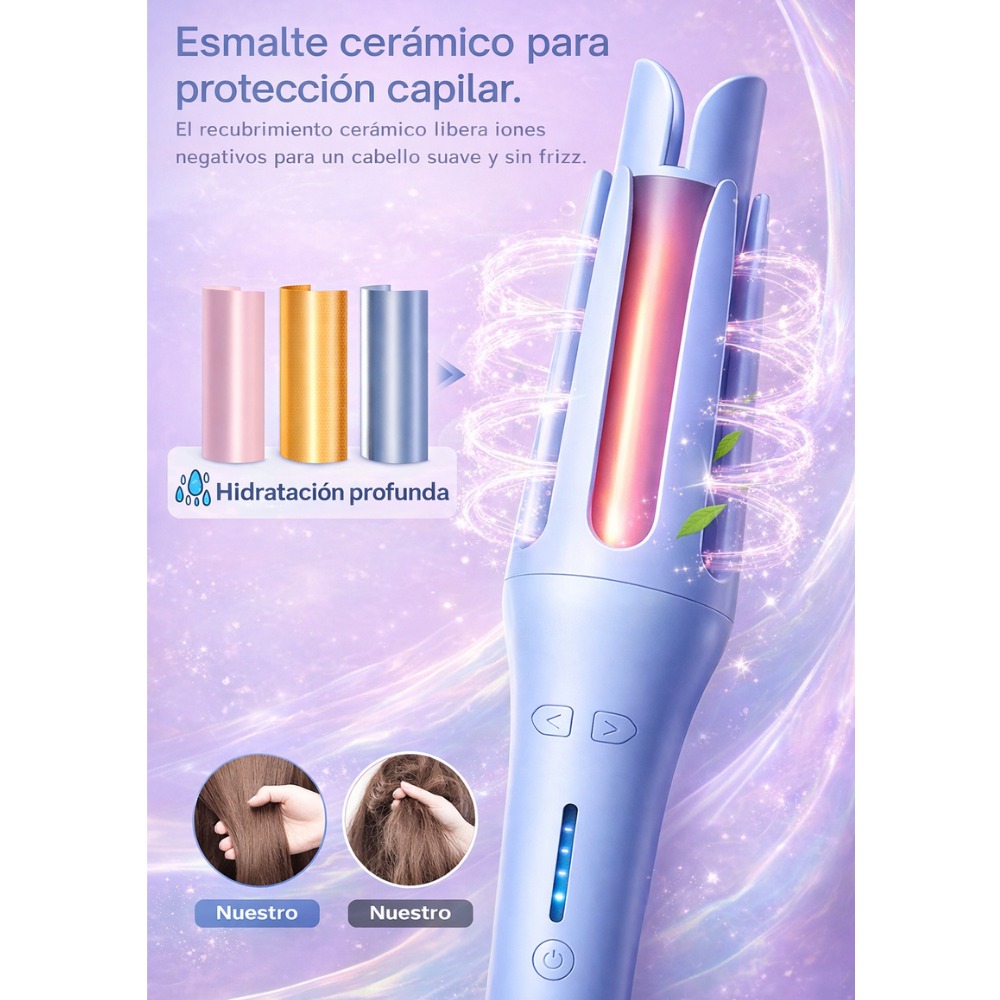RIZADORA DE CABELLO AUTOMÁTICO EGGROLL 30 LILA - 4