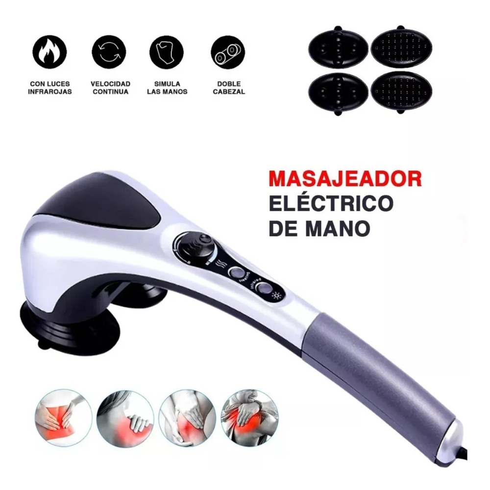 MASAJEADOR CORPORAL ELÉCTRICO CON DOBLE CABEZAL INFRARROJO - 3