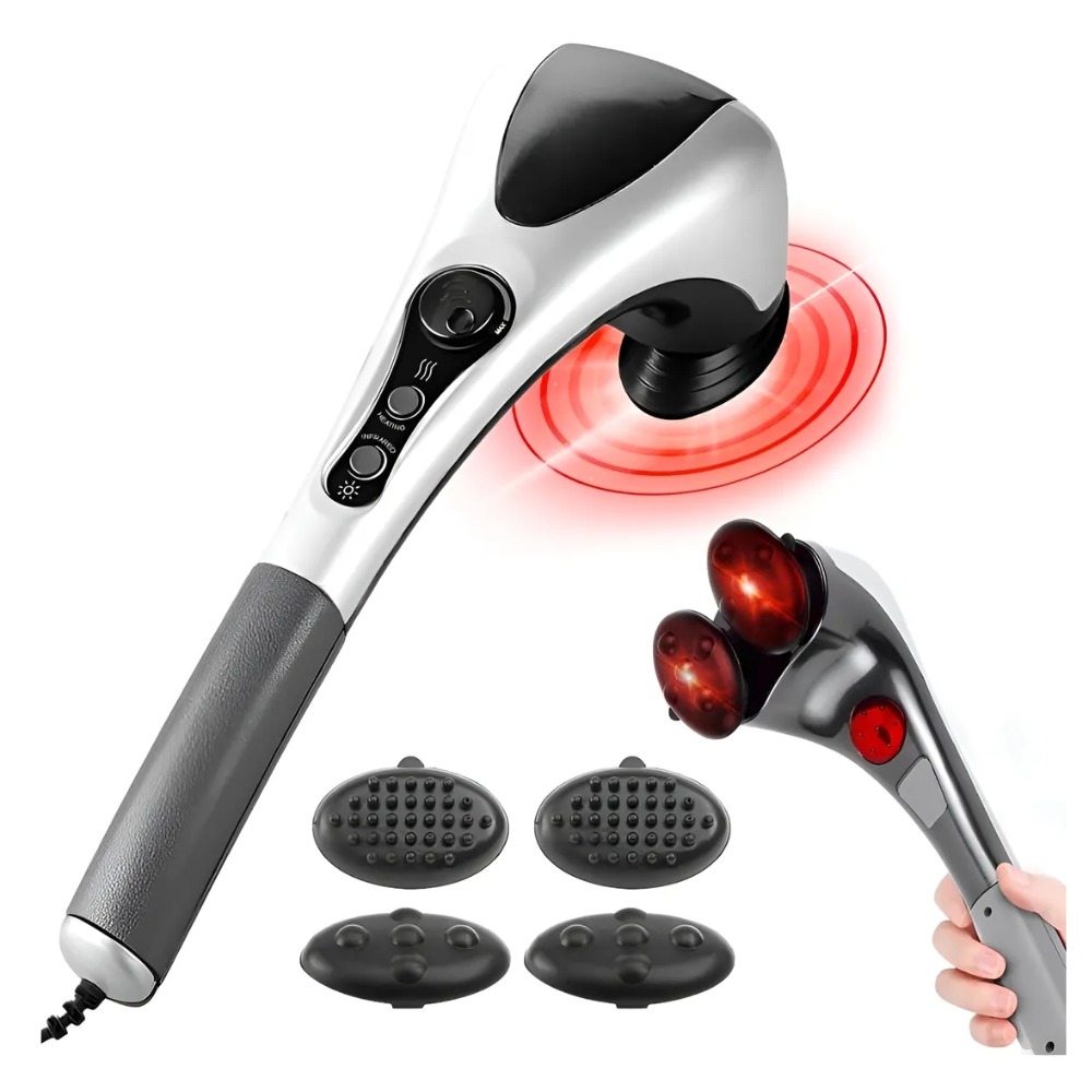 MASAJEADOR CORPORAL ELÉCTRICO CON DOBLE CABEZAL INFRARROJO - 4