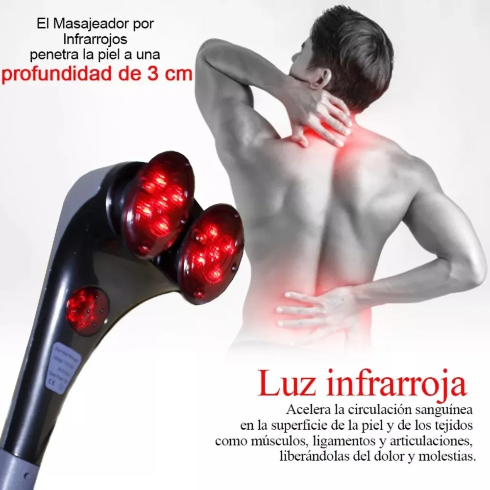 MASAJEADOR CORPORAL ELÉCTRICO CON DOBLE CABEZAL INFRARROJO - 5