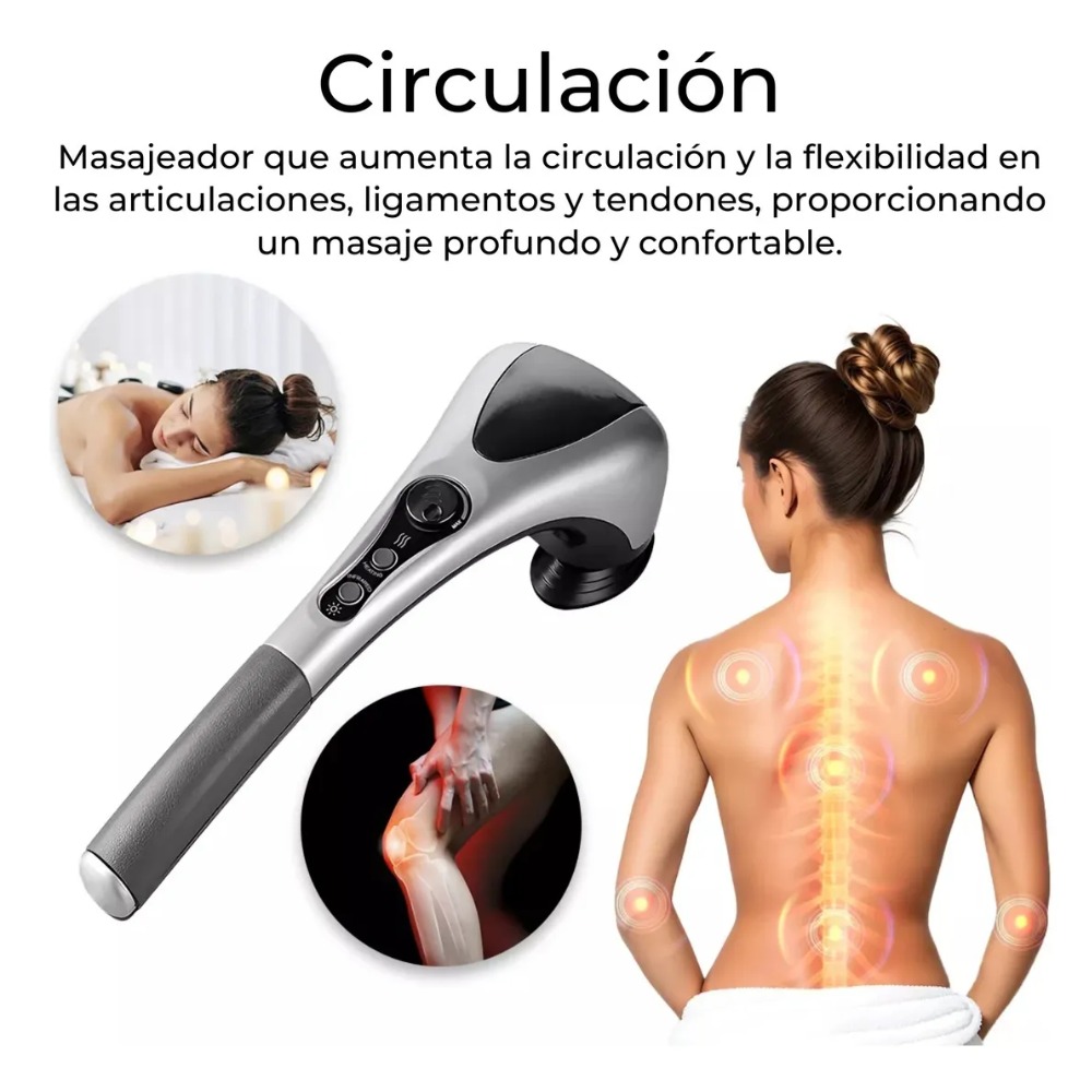 MASAJEADOR CORPORAL ELÉCTRICO CON DOBLE CABEZAL INFRARROJO - 8