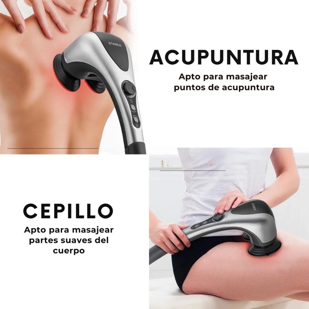 MASAJEADOR CORPORAL ELÉCTRICO CON DOBLE CABEZAL INFRARROJO - 9
