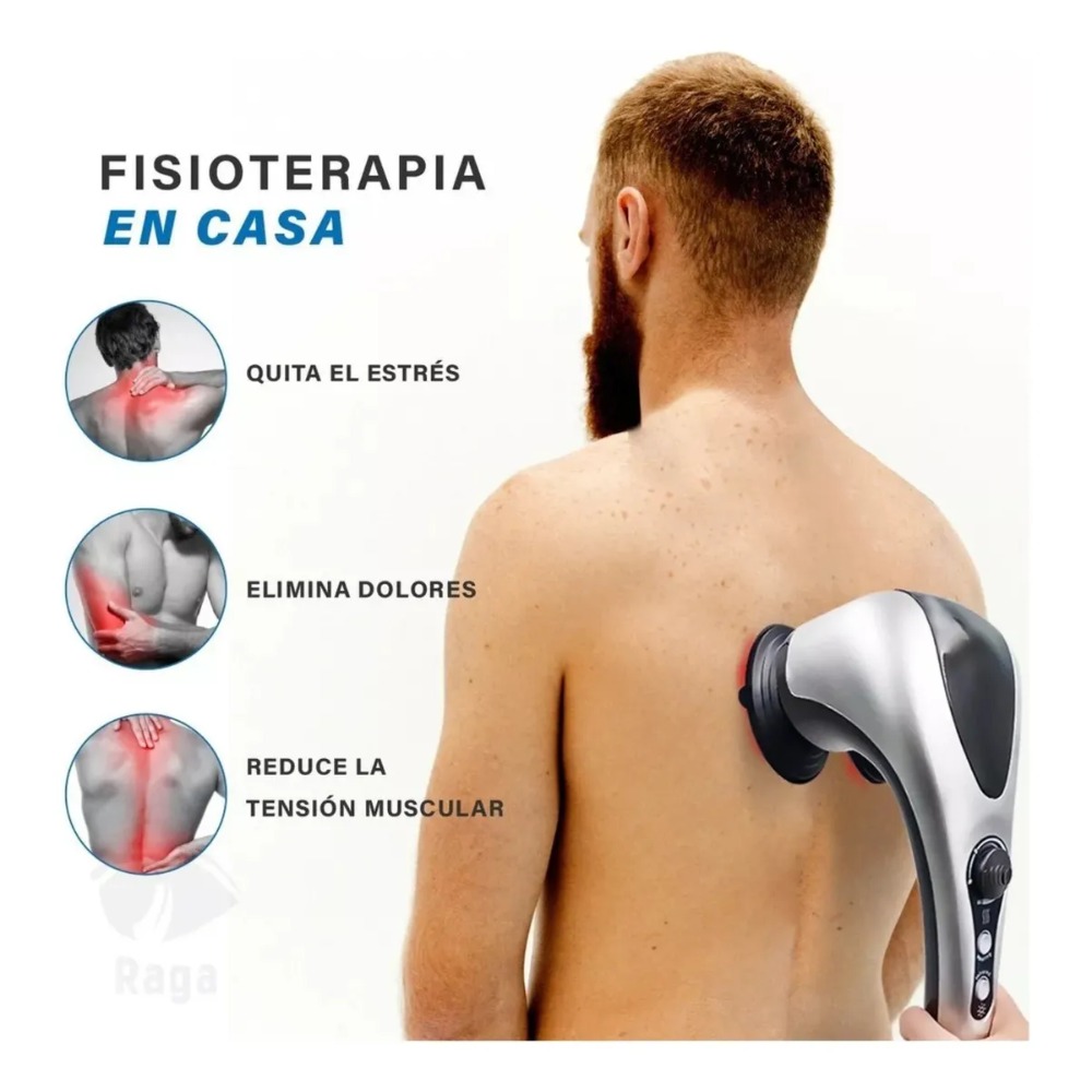 MASAJEADOR CORPORAL ELÉCTRICO CON DOBLE CABEZAL INFRARROJO - 10