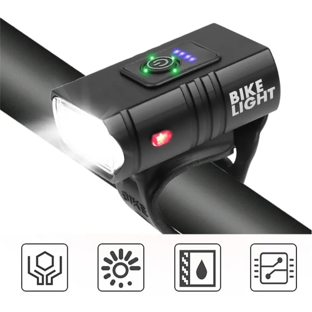 LUZ LED DELANTERA PARA BICICLETA RECARGABLE USB 1000 LÚMENES - 4